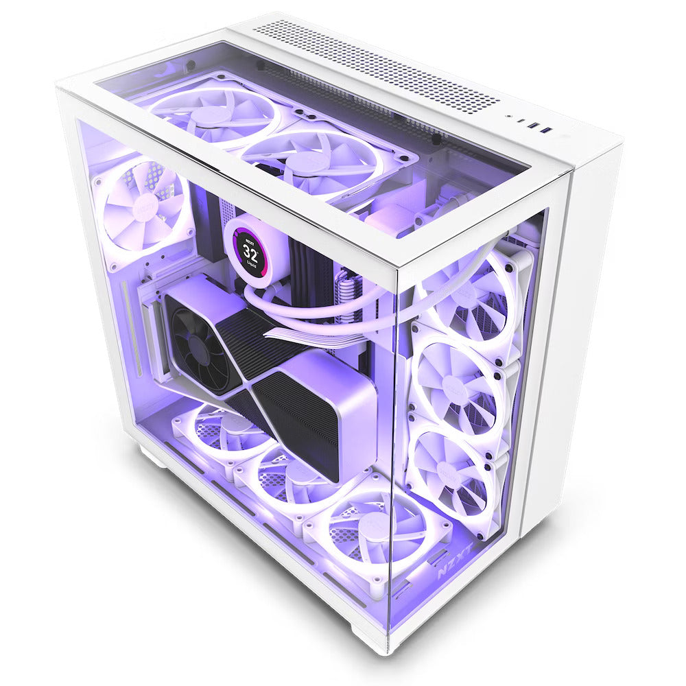 NZXT H9 ELITE WHITE ATX MID TOWER 4 FAN | CM-H91EW-01
