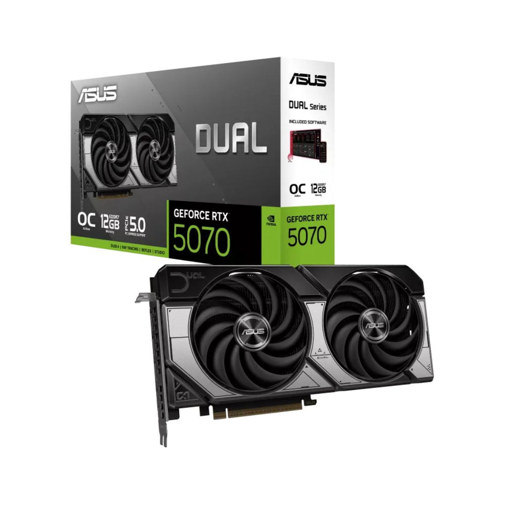 ASUS DUAL GEFORCE RTX 5070 OC 12GB GDDR7 GRAPHICS CARD | 90YV0M17-M0NA00
