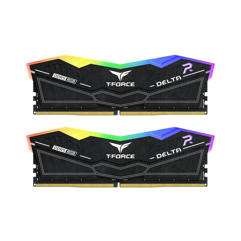 TEAMGROUP T-FORCE DELTA RGB DDR5 32GB (2X16GB) 6000MHZ CL30 BLACK RAM KIT | FF3D532G6000HC30DC01