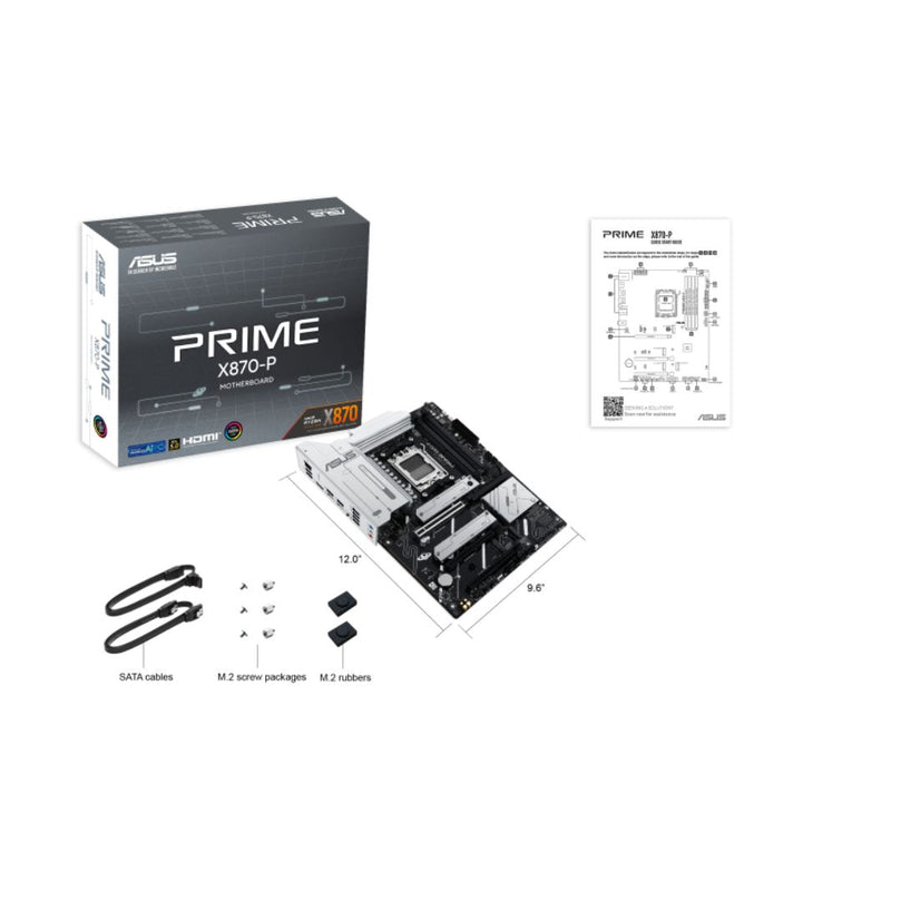 ASUS PRIME X870-P DDR5 ATX MOTHERBOARD | AMD AM5 SOCKET | PCIE 5.0 | USB4 | 90MB1IT0-M0EAY0