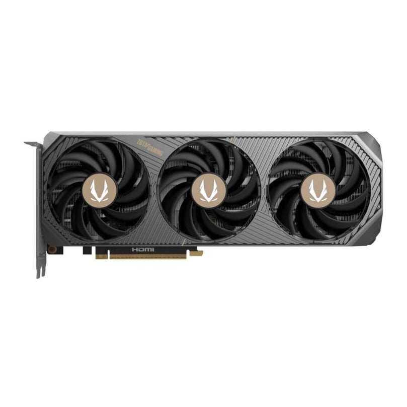 ZOTAC GAMING RTX 5070 SOLID OC front view
RTX 5070 triple-fan cooling system
ZOTAC RTX 5070 ports and connectivity
Backplate and design of RTX 5070 SOLID OC
SPECTRA RGB lighting RTX 5070