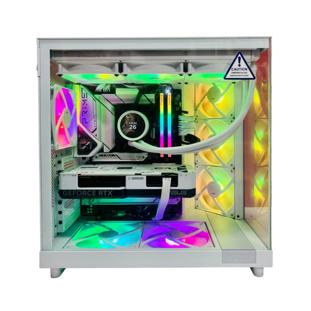 H6 FLOW RGB GAMING PC | Intel I7 14700, 4070 SUPER 12GB, 1TB NVME, 32GB 6400 RAM, Z790-A WIFI, KRAKEN 360 COOLER, H6 FLOW WHITE CASE