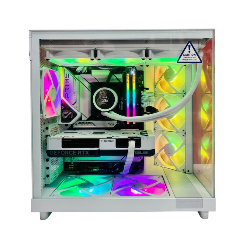H6 FLOW RGB GAMING PC | Intel I7 14700, 4070 SUPER 12GB, 1TB NVME, 32GB 6400 RAM, Z790-A WIFI, KRAKEN 360 COOLER, H6 FLOW WHITE CASE