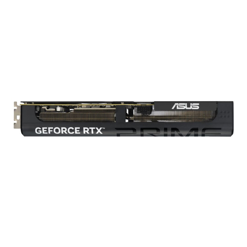 ASUS PRIME RTX 5070 front view
RTX 5070 dual-fan cooling design
ASUS PRIME RTX 5070 backplate view
HDMI and DisplayPort connectivity of RTX 5070
Subtle RGB accents on ASUS PRIME RTX 5070