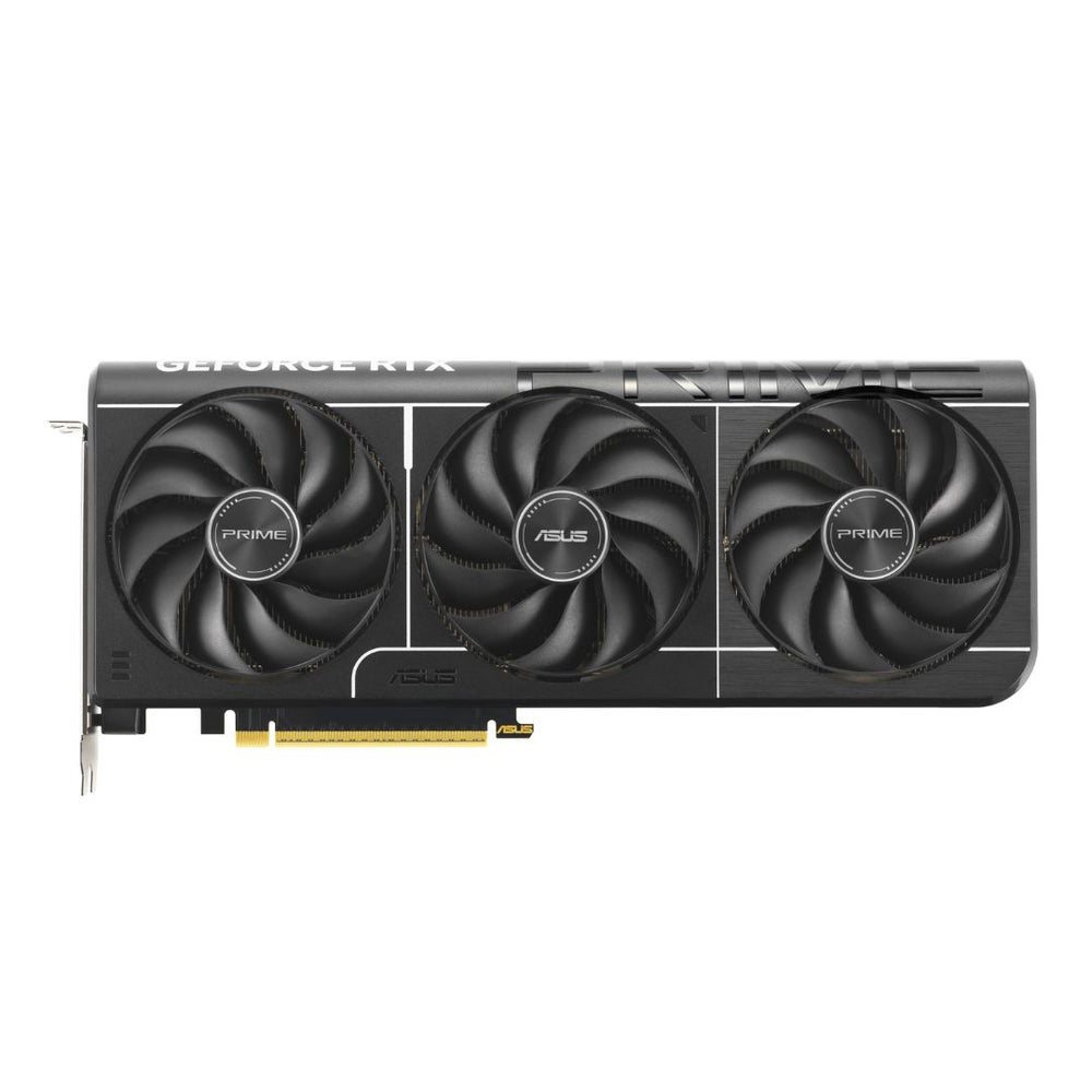 ASUS PRIME RTX 5070 front view
RTX 5070 dual-fan cooling design
ASUS PRIME RTX 5070 backplate view
HDMI and DisplayPort connectivity of RTX 5070
Subtle RGB accents on ASUS PRIME RTX 5070