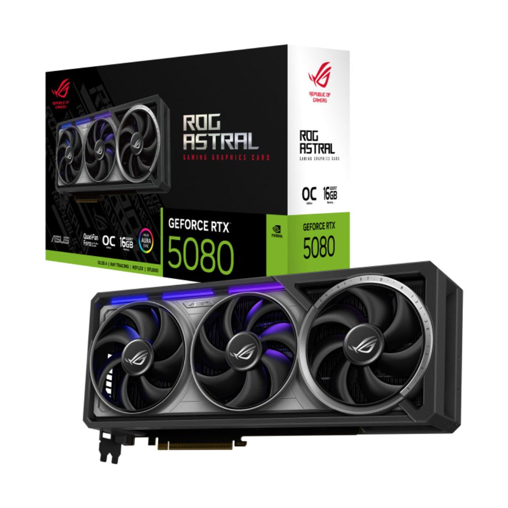 ROG Astral GeForce RTX™ 5080 16GB GDDR7 OC Edition – DLSS 4 | PCIe 5.0 | Next-Gen Power