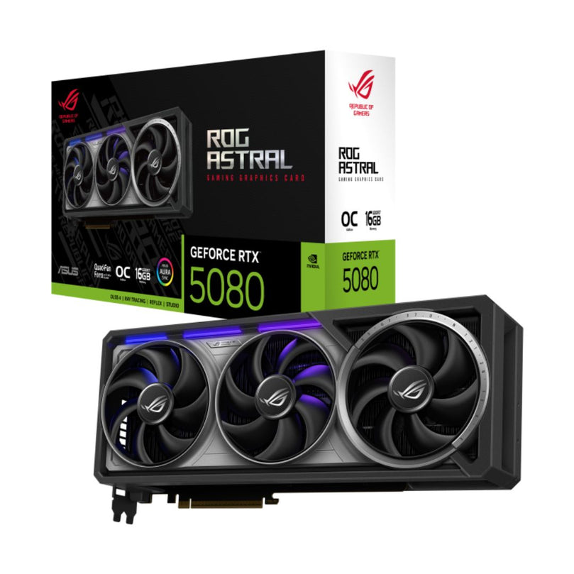 ROG Astral GeForce RTX™ 5080 16GB GDDR7 OC Edition – DLSS 4 | PCIe 5.0 | Next-Gen Power