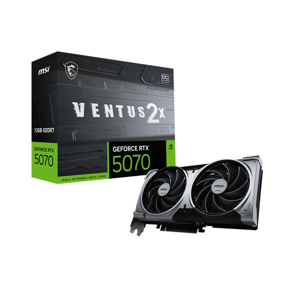 MSI GeForce RTX 5070 VENTUS 2X OC 12GB GDDR6 Graphics Card