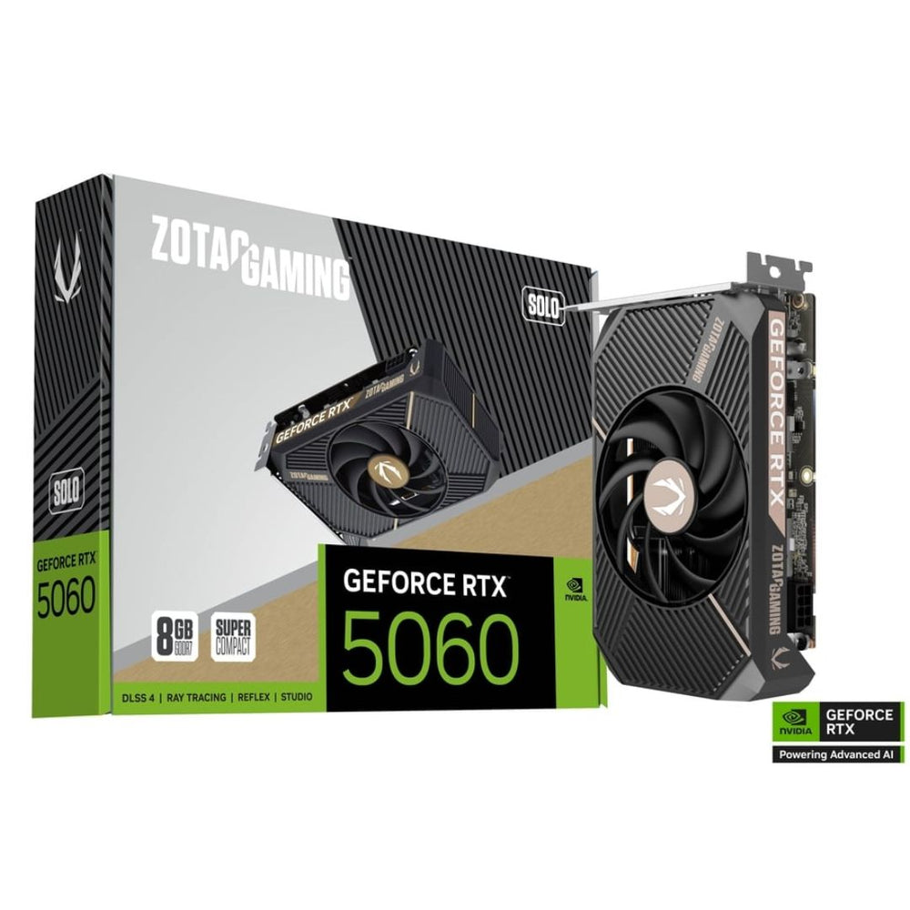 ZOTAC GEFORCE RTX 5060 8GB GDDR7 SOLO GRAPHICS CARD - ZT-B50600G-10L