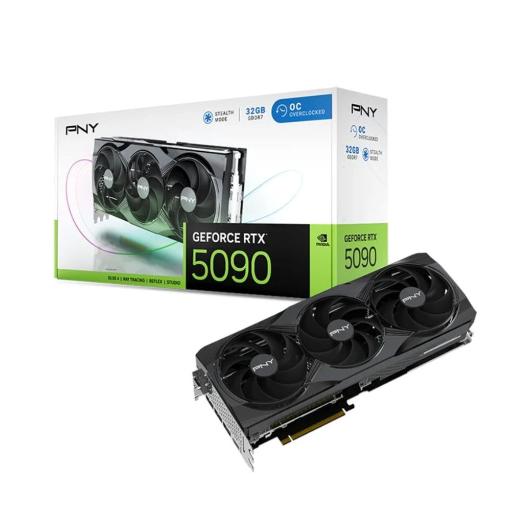 PNY GEFORCE RTX 5090 32GB GDDR7 OC TRIPLE FAN GRAPHICS CARD - VCG509032TFXPB1-O