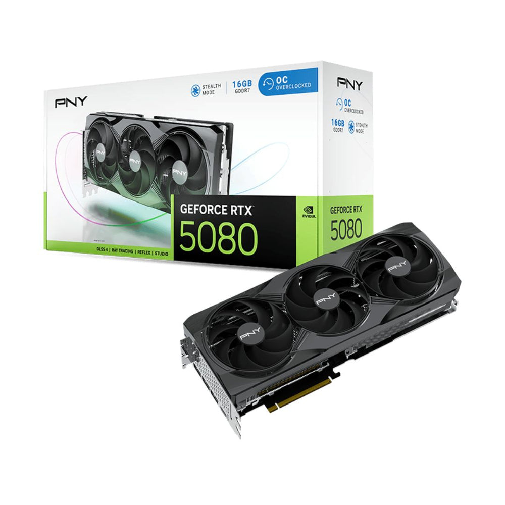 PNY GeForce RTX5080 OC 16GB GDDR7 GRAPHIC CARD | VCG508016TFXPB1-0