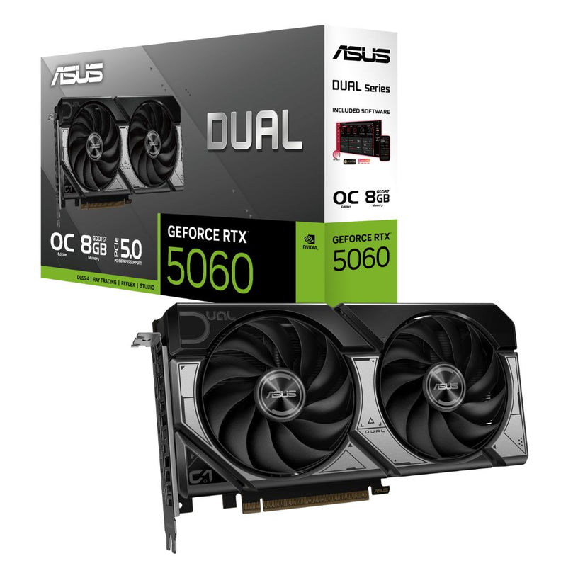 ASUS DUAL RTX 5060 OC EDITION 8GB GDDR7 GRAPHIC CARD