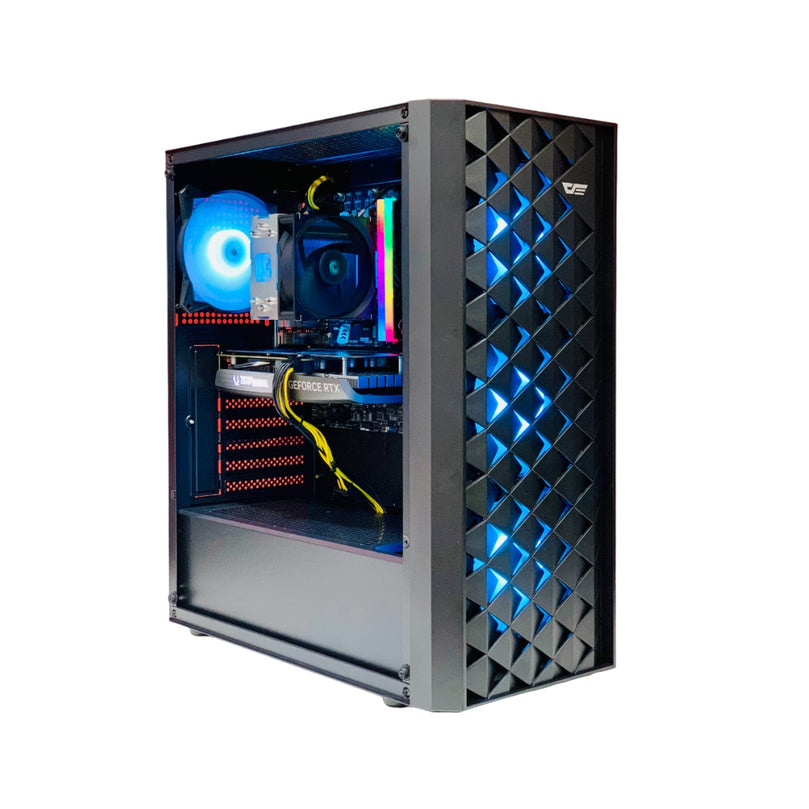 GAMING PC | I5-12400F, RTX 4060, 1TB NVME, 16GB RAM RGB, 600W PSU, AG300 AIR COOLER, 4 RGB FAN CASE - BLACK