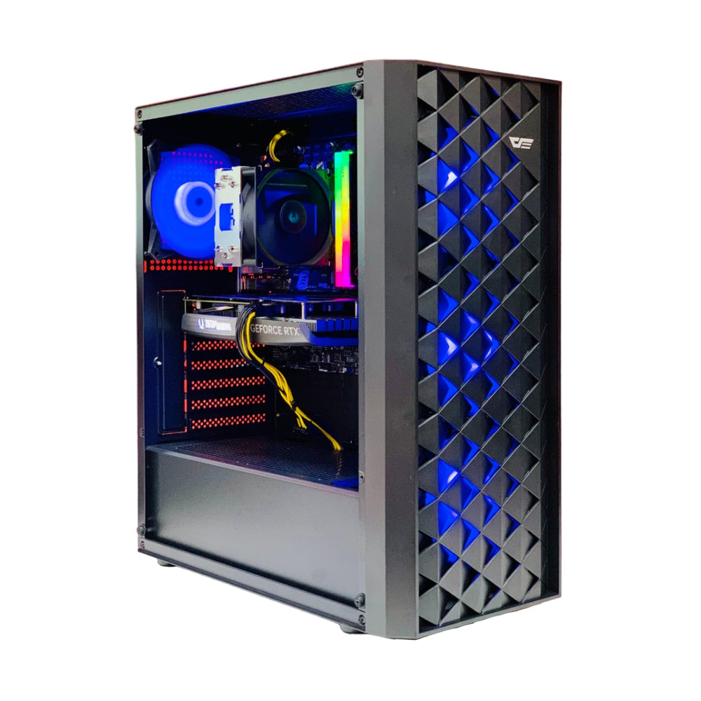 GAMING PC | I5-12400F, RTX 4060, 1TB NVME, 16GB RAM RGB, 600W PSU, AG300 AIR COOLER, 4 RGB FAN CASE - BLACK