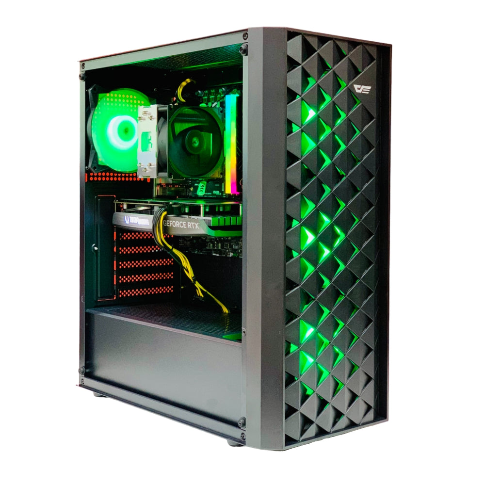 GAMING PC | I5-12400F, RTX 4060, 1TB NVME, 16GB RAM RGB, 600W PSU, AG300 AIR COOLER, 4 RGB FAN CASE - BLACK