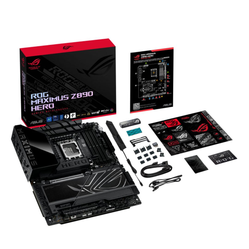 ASUS ROG Maximus Z890 Hero DDR5 LGA1851 ATX Motherboard – Wi-Fi 7, PCIe 5.0, Thunderbolt 4, 6x M.2, AI Overclocking | 90MB1ID0-M0EAY0