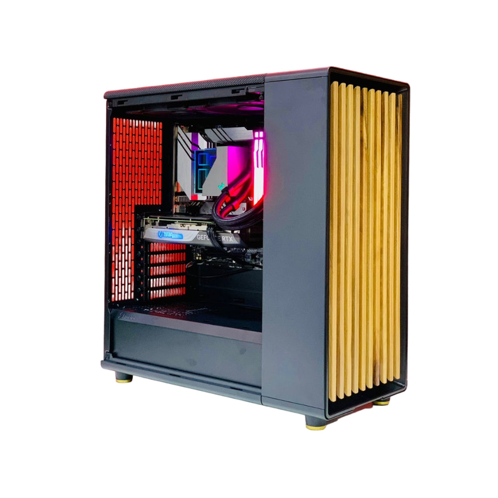 FRACTAL GAMING PC: CPU i5-14400F, RTX 4060 8GB, 16GB DDR5 5600 RAM, 1TB NVMe SSD, B760 Wi-Fi, 750W Gold PSU, LT720 Liquid Cooler, Fractal North Case – BLACK