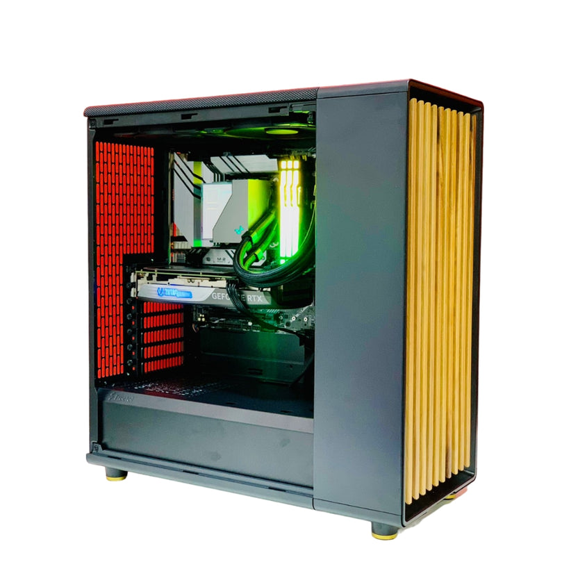 FRACTAL GAMING PC: CPU i5-14400F, RTX 4060 8GB, 16GB DDR5 5600 RAM, 1TB NVMe SSD, B760 Wi-Fi, 750W Gold PSU, LT720 Liquid Cooler, Fractal North Case – BLACK