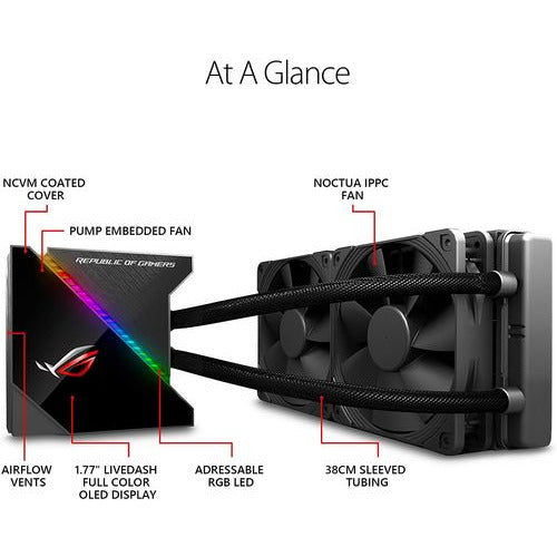 ASUS ROG Ryujin 240 RGB AIO Liquid CPU Cooler 240mm | 90RC0030-M0UAY0