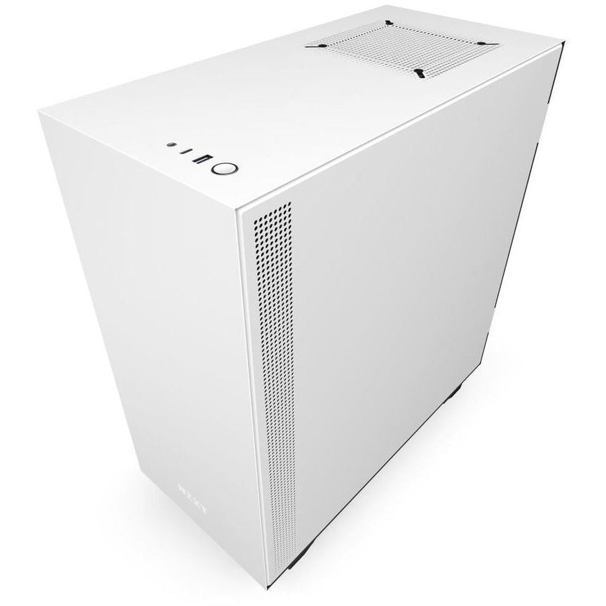 NZXT H510 Compact Mid-Tower Tempered Glass Case - White | NZXT-H510W