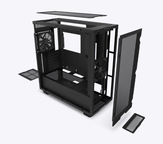 NZXT H7 Flow ATX Mid-Tower Airflow Gaming Case - Black | CM-H71FB-01