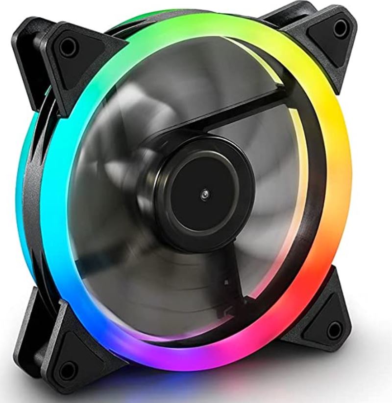 Sharkoon SSB RGB Shark Blades RGB Gaming Fan With Digitally Addressable LEDs - Black