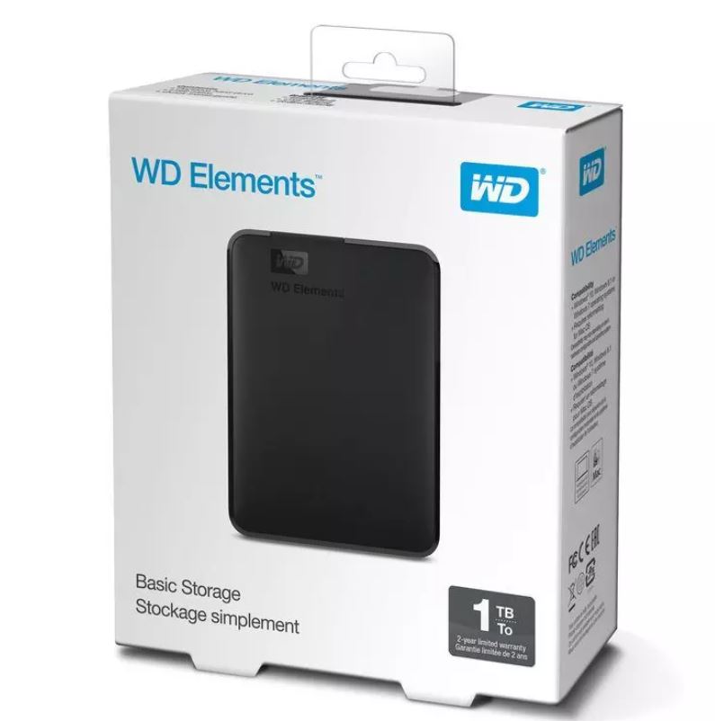 WD 1TB ELEMENT 2.5" PORTABLE HARD DISK | WDBUZG0010BBK