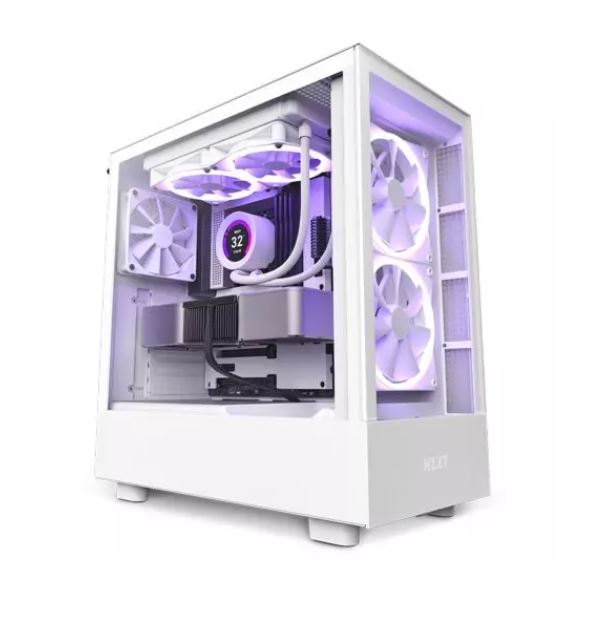 NZXT H5 Elite Premium Compact Mid-Tower ATX Case | White | CC-H51EW-01
