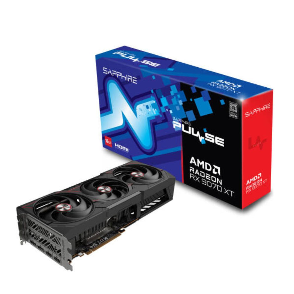 SAPPHIRE PULSE AMD RADEON RX 9070 XT 16GB GDDR6 GRAPHICS CARD | S88-1E490-100SA