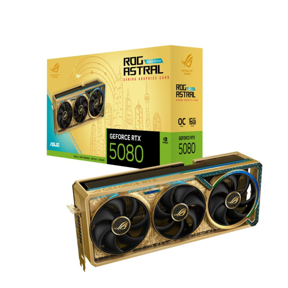 ASUS ROG ASTRAL RTX 5080 16GB DHAHAB CORE OC EDITION GRAPHICS CARD | DLSS 4 | 90YV0LV6-M0NM00