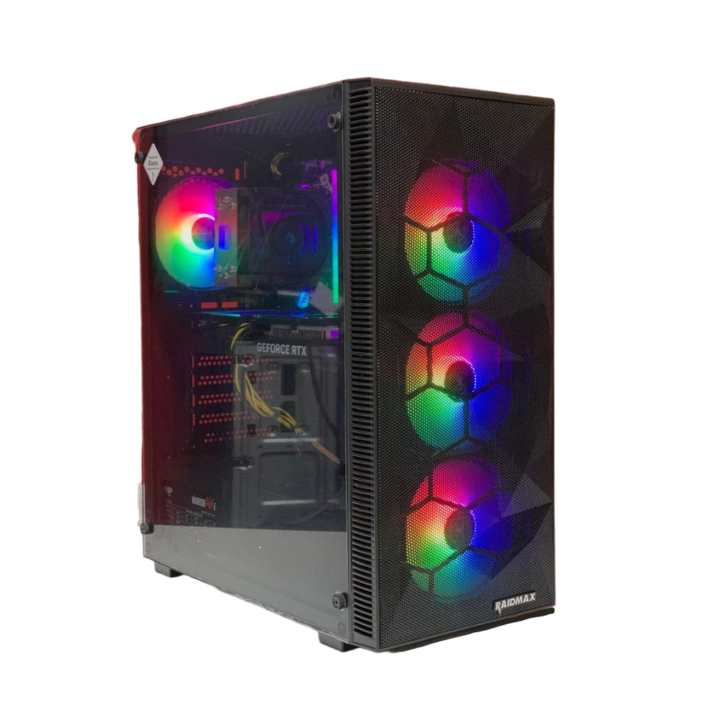 RAIDMAX GAMING PC | Intel 12400F, RTX 4060, 1TB SSD, 16GB RAM, 600W PSU, AIR COOLER, RGB GAMING CASE