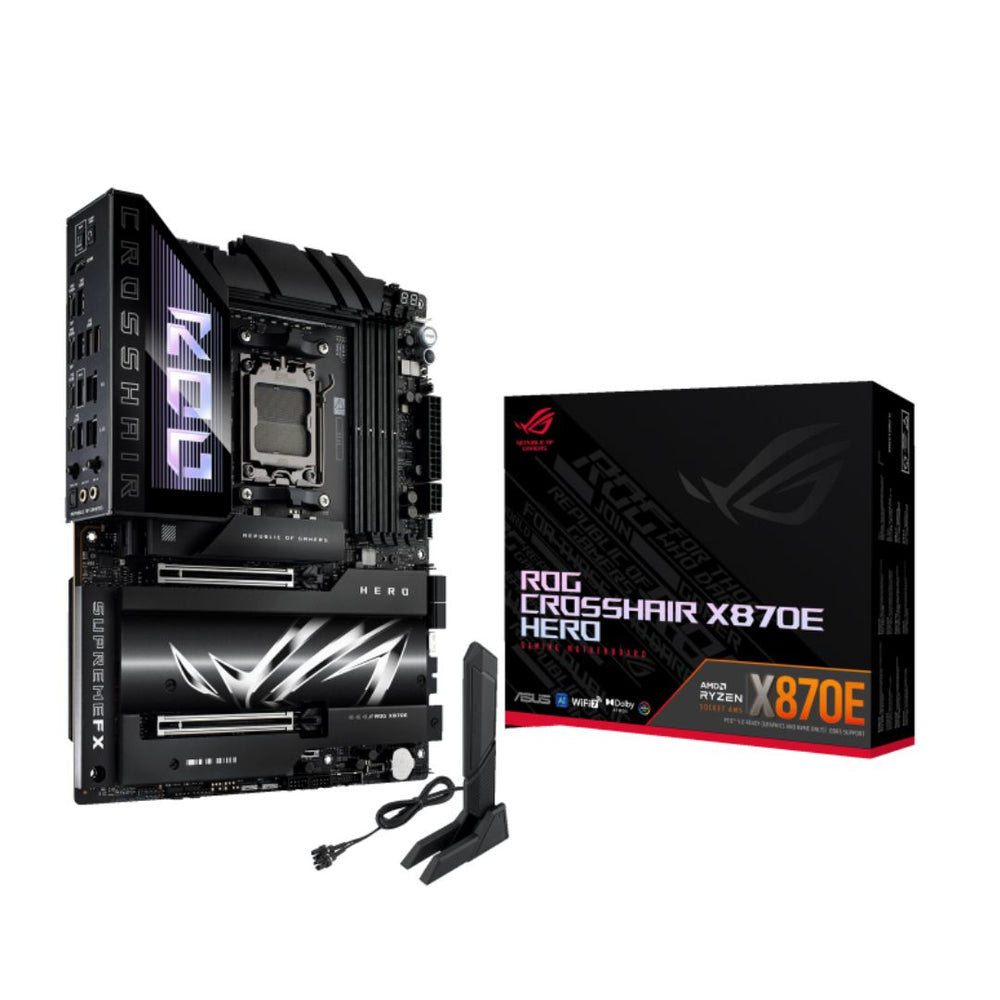 ASUS ROG CROSSHAIR X870E HERO AMD AM5 ATX MOTHERBOARD | DDR5, WIFI 7, USB4, PCIE 5.0 | 90MB1IE0-M0EAY0