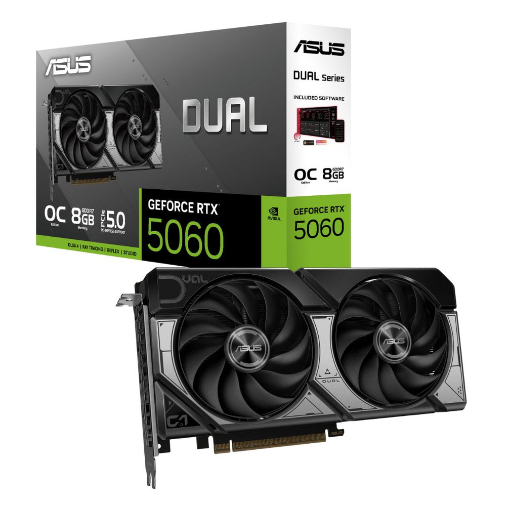 ASUS DUAL RTX 5060 OC EDITION 8GB GDDR7 GRAPHIC CARD