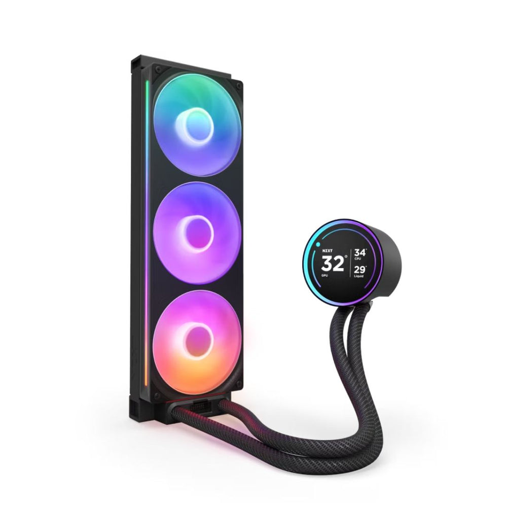 NZXT KRAKEN ELITE 360 RGB BLACK 360MM LCD AIO CPU LIQUID COOLER - RL-KR36E-B2