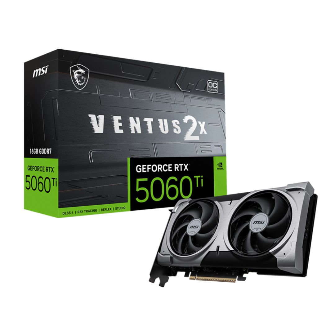 MSI RTX 5060 Ti VENTUS 2X OC Plus 16GB GDDR7 Graphics Card | 912-V535 ...