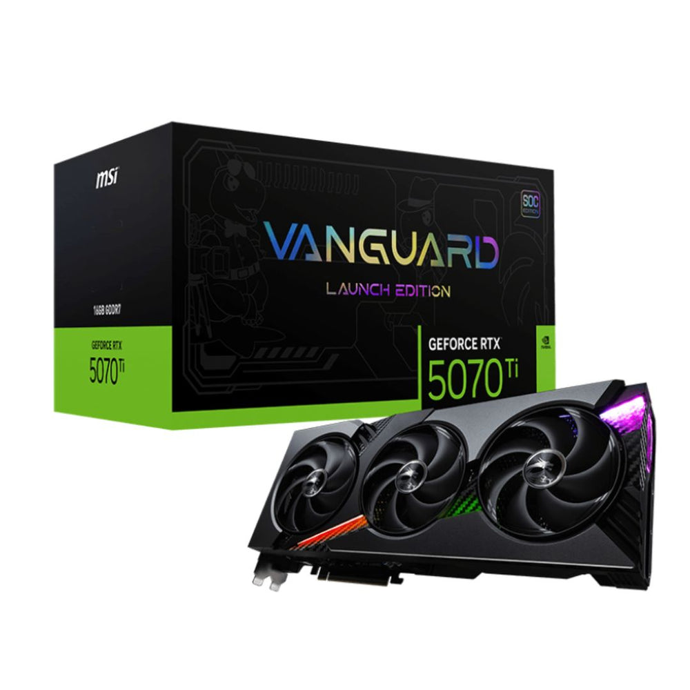 MSI GeForce RTX 5070 Ti 16GB GDDR7 Vanguard SOC Launch Edition Graphics Card | 912-V531-068