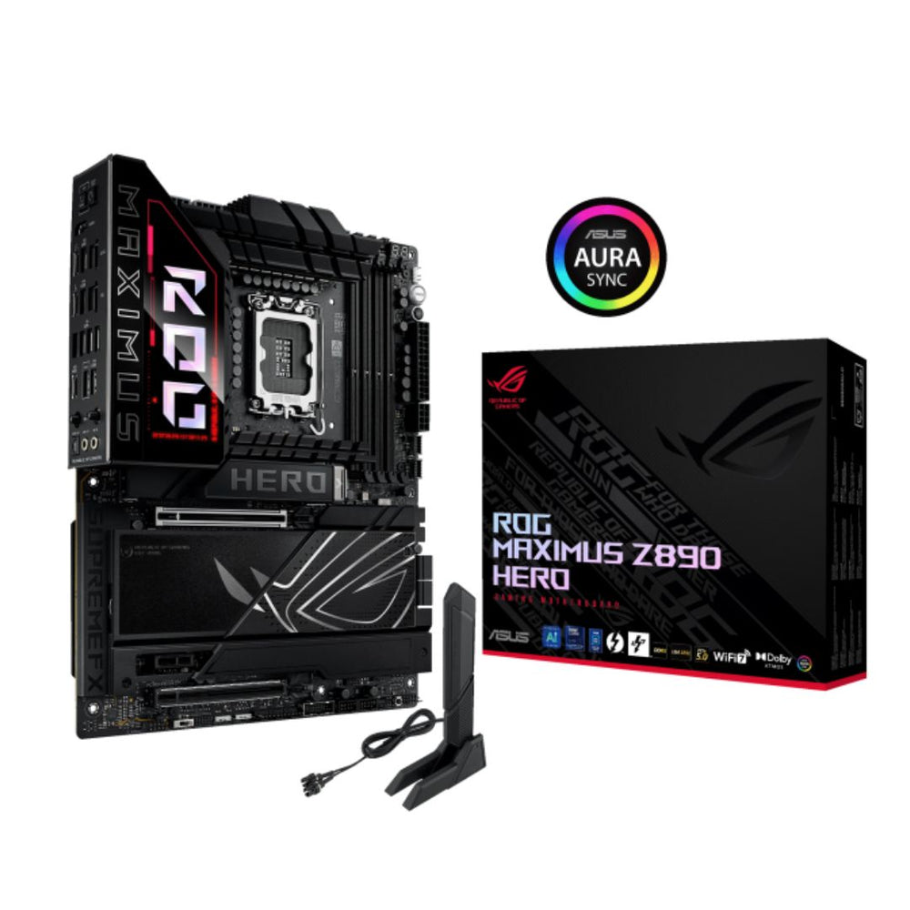 ASUS ROG Maximus Z890 Hero DDR5 LGA1851 ATX Motherboard – Wi-Fi 7, PCIe 5.0, Thunderbolt 4, 6x M.2, AI Overclocking | 90MB1ID0-M0EAY0