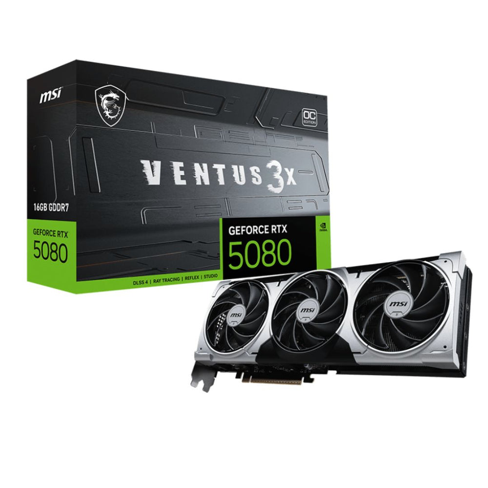 MSI RTX 5080 16GB VENTUS 3X OC PLUS GRAPHICS CARD | MODEL: 912-V531-293