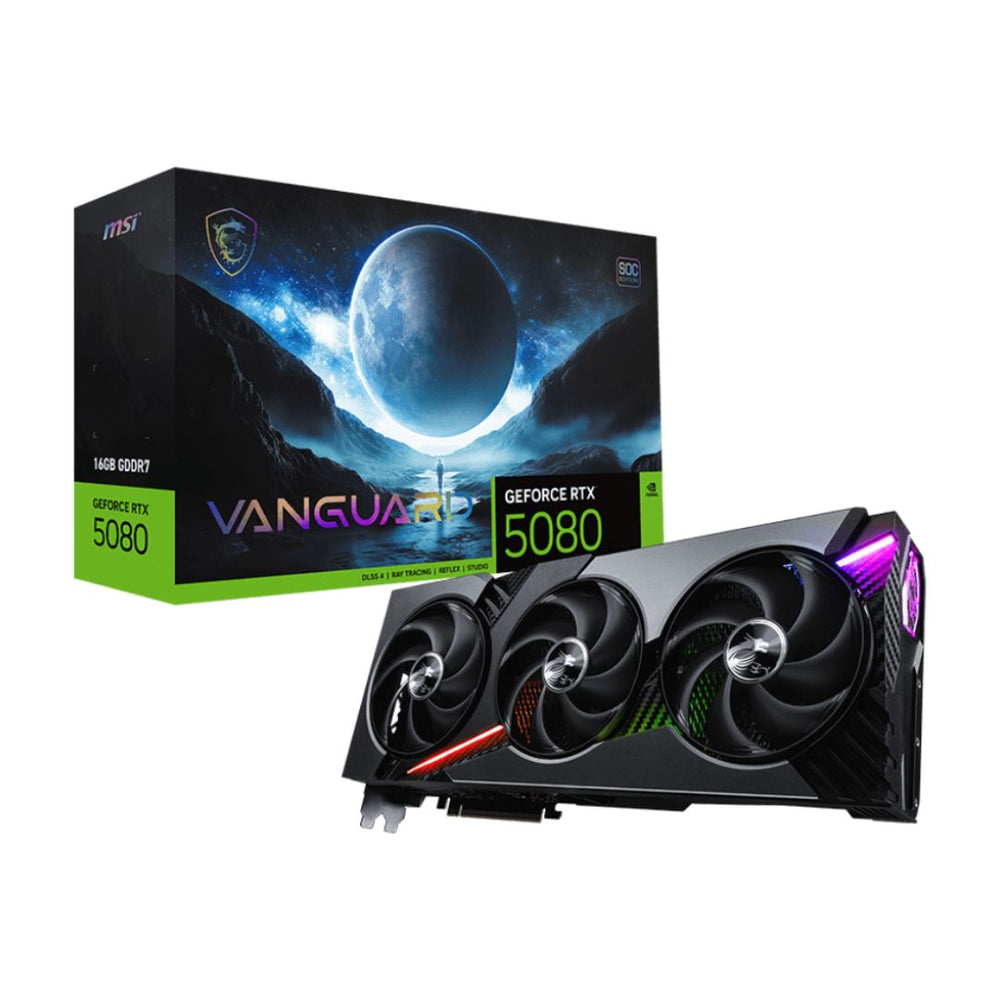 MSI RTX 5080 16GB GDDR7 VANGUARD SOC Graphics Card – 912-V531-029