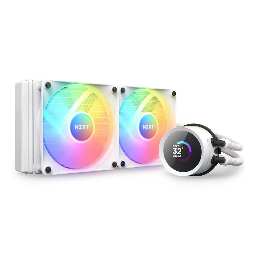 NZXT KRAKEN 240 RGB WHITE 240MM AIO CPU LIQUID COOLER - RL-KR240-W1
