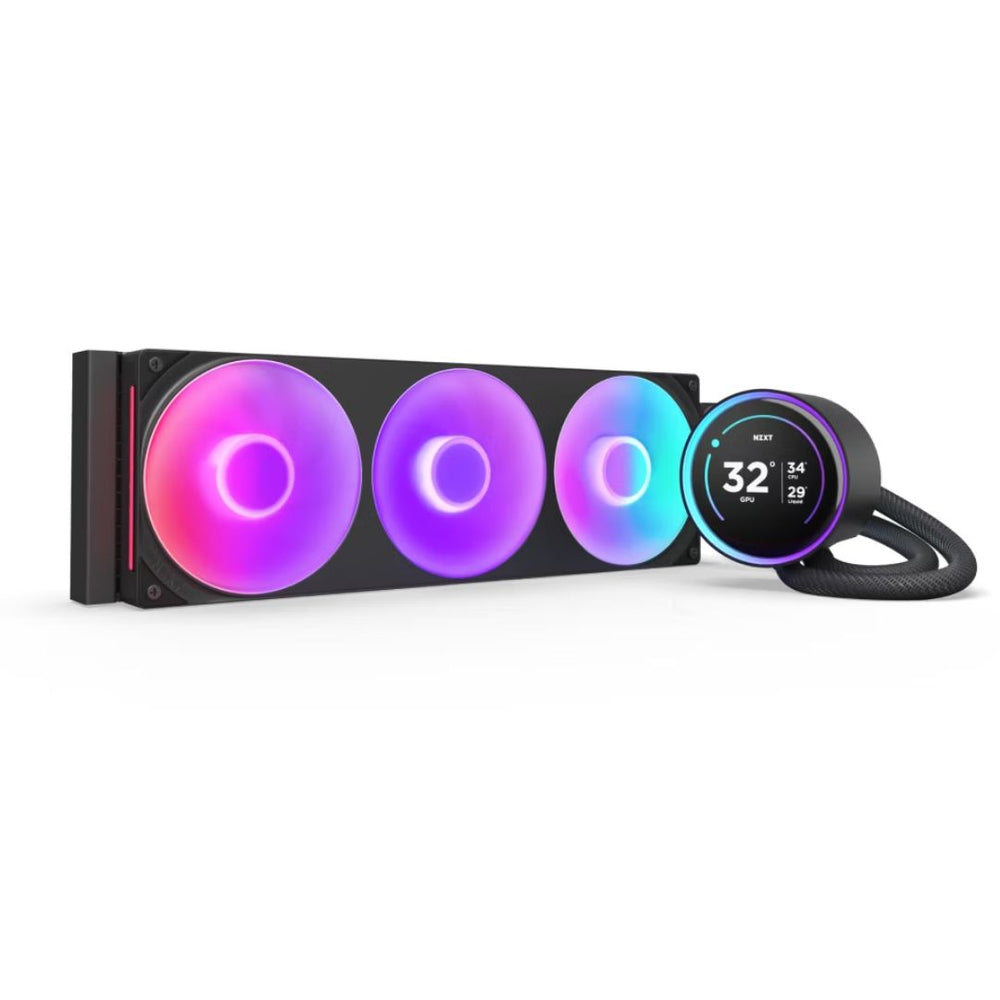 NZXT KRAKEN ELITE 360 RGB BLACK 360MM LCD AIO CPU LIQUID COOLER - RL-KR36E-B2