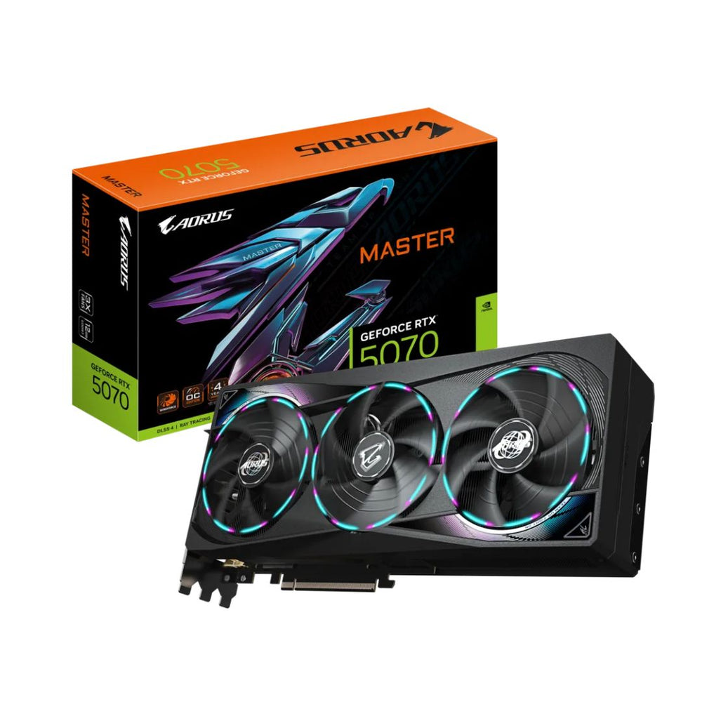 GIGABYTE AORUS GeForce RTX 5070 MASTER OC 12GB GDDR7 Graphics Card – GV-N5070AOROUS M-12GD
