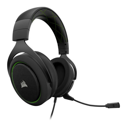 Corsair HS50 Stereo Black/Green Gaming Headset | CA-9011171-AP