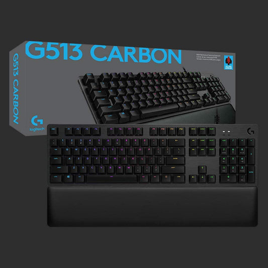 Logitech G513 RGB With GX Blue Clicky Key Switches Backlit Mechanical Gaming Keyboard - Carbon
