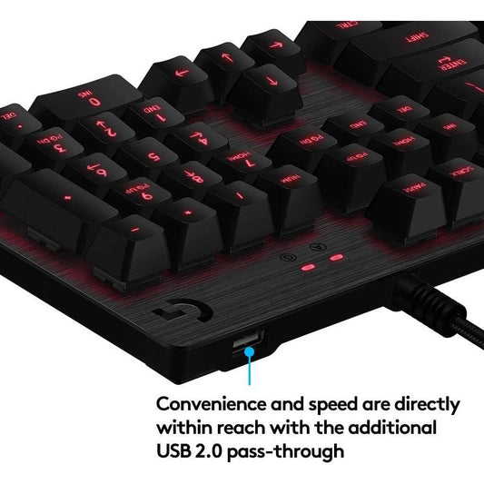 Logitech G413 Carbon Red LED Mechanical Backlit Gaming Keyboard