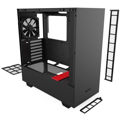 NZXT H510 BLACK/RED MID TOWER CASE | CA-H510B-BR