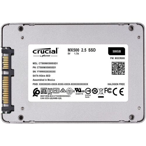 CRUCIAL MX500 500GB 2.5" SSD | CT500MX500SSD1