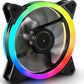 Sharkoon SSB RGB Shark Blades RGB Gaming Fan With Digitally Addressable LEDs - Black
