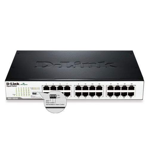 D-Link Unmanaged 24-Port Gigabit Unmanaged Desktop Or Rackmount Switch | DGS-1024D