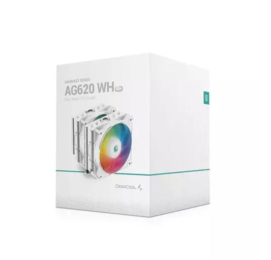 DeepCool AG620 ARGB Dual-Tower 120mm CPU Cooler - White | R-AG620-WHANMN-G-2